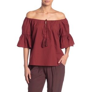 VERTIGO PARIS Tie Woven Blouse, NWT